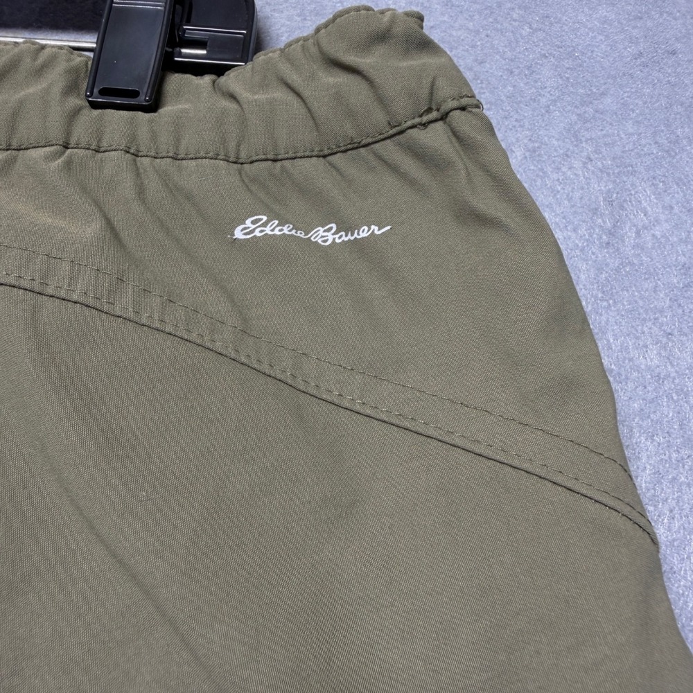 Eddie Bauer Womens Olive Green Fleece Lined Hiking Cargo Pant Size Large Stretch - Picture 5 of 8